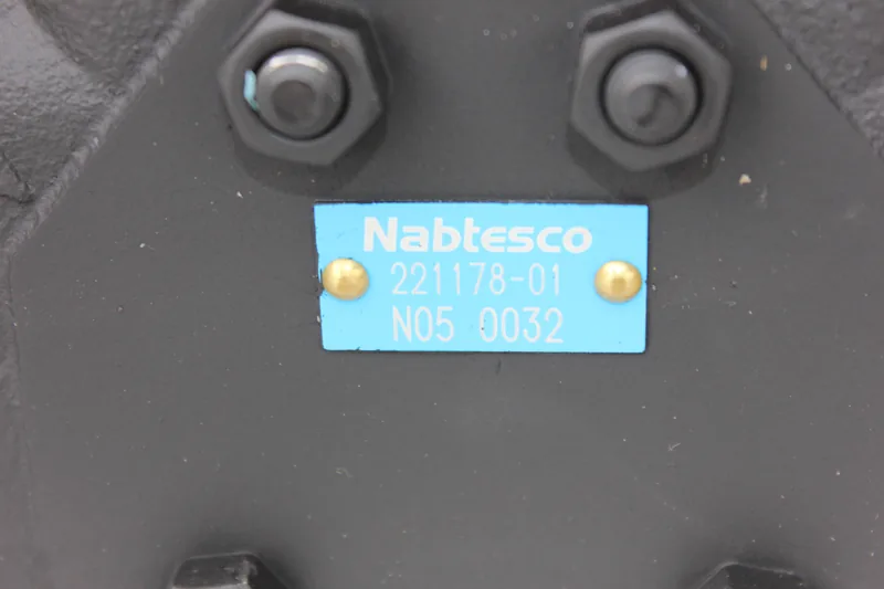 Nabtesco control valve identification plate close-up