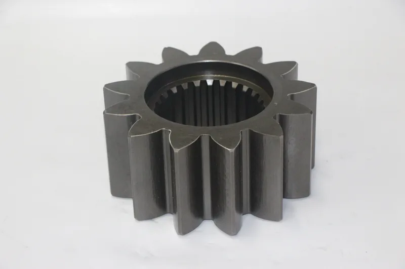 Machined swing gearbox sun gear showing gear teeth