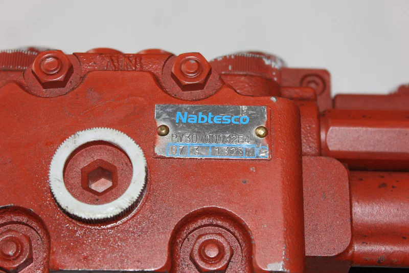 Nabtesco control valve identification plate close-up