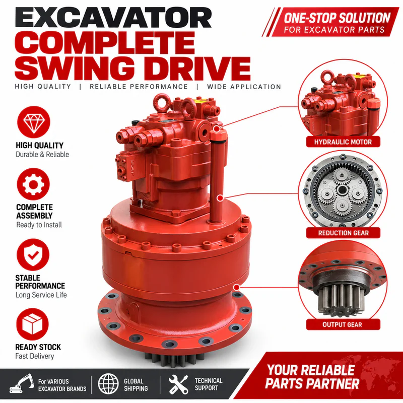 Complete swing drive assembly for an excavator