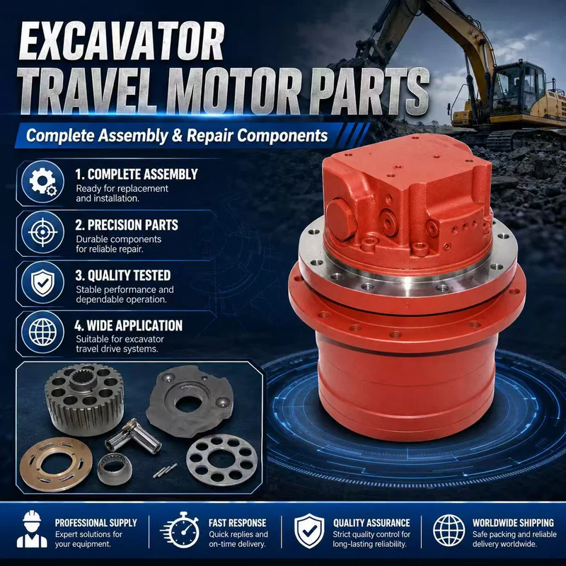 Equipment owner replacing a travel motor on a single machine
