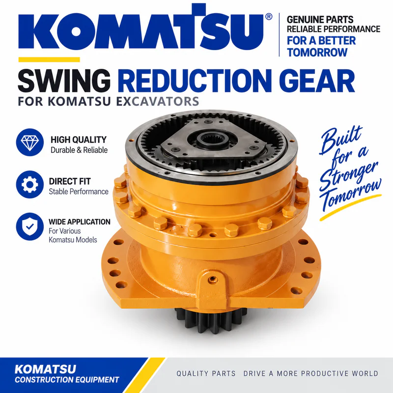 Orange excavator swing reduction gearbox with output pinion