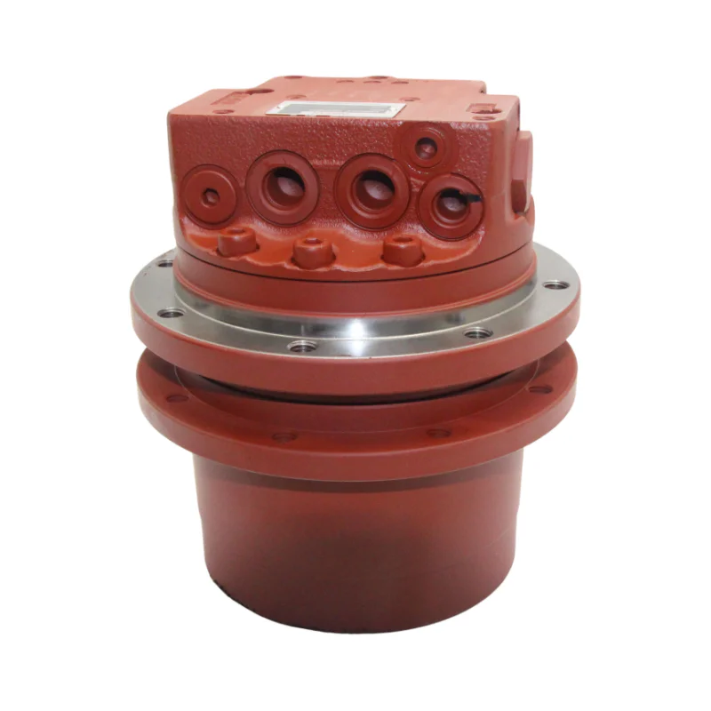 Red travel motor and final drive assembly with reduction gearbox